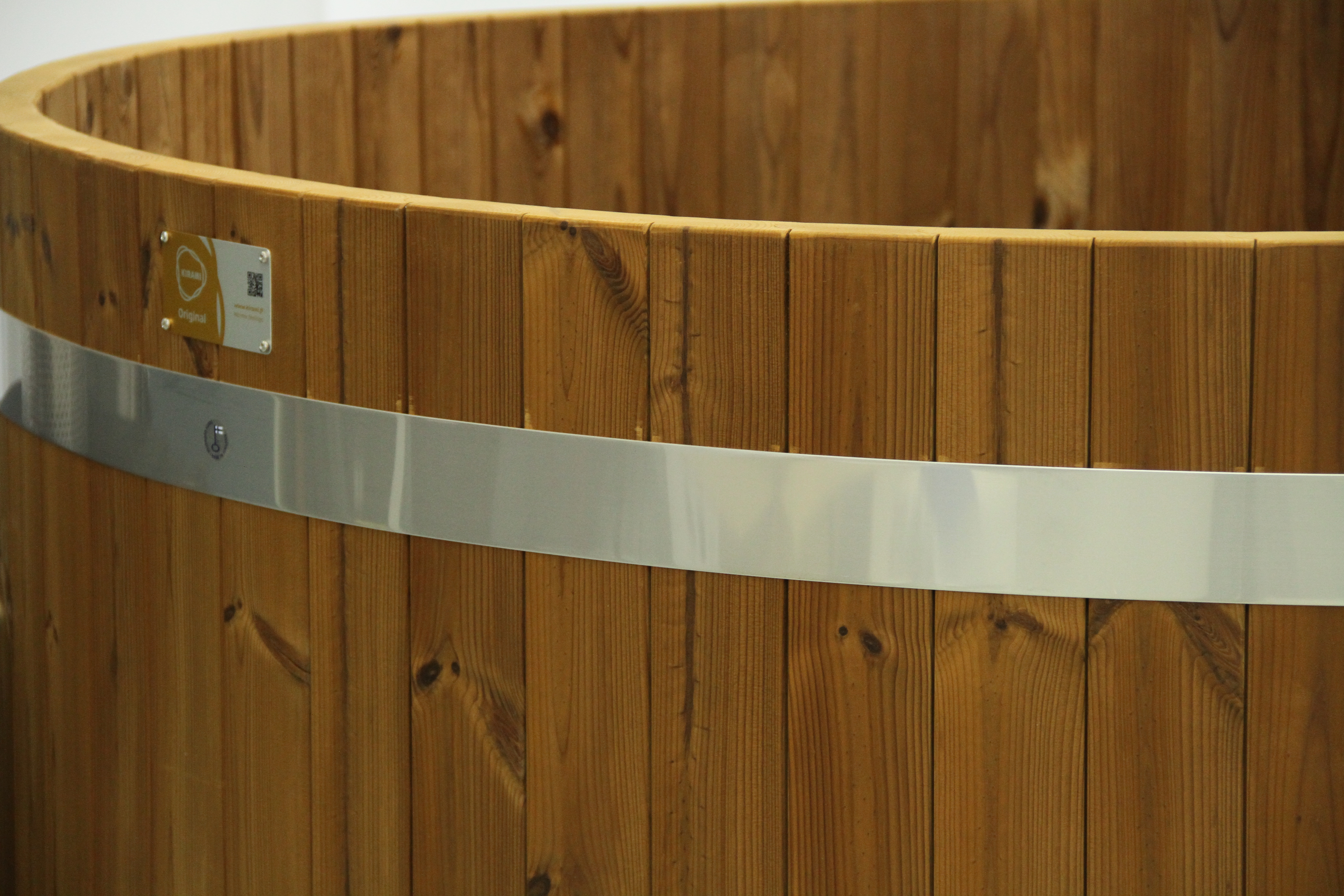 Holz Badezuber Woody L Thermoholz mit Ofen Tube