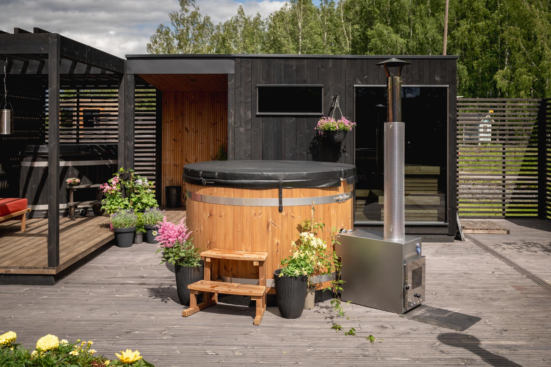 Badebottich Breezy M (Ø 170 cm) Thermoholz