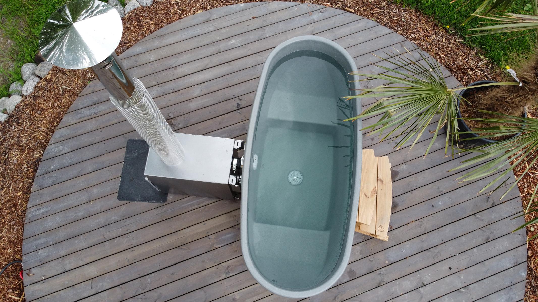 Kunststoff Badefass Tiny S Thermoholz - Aktionspaket