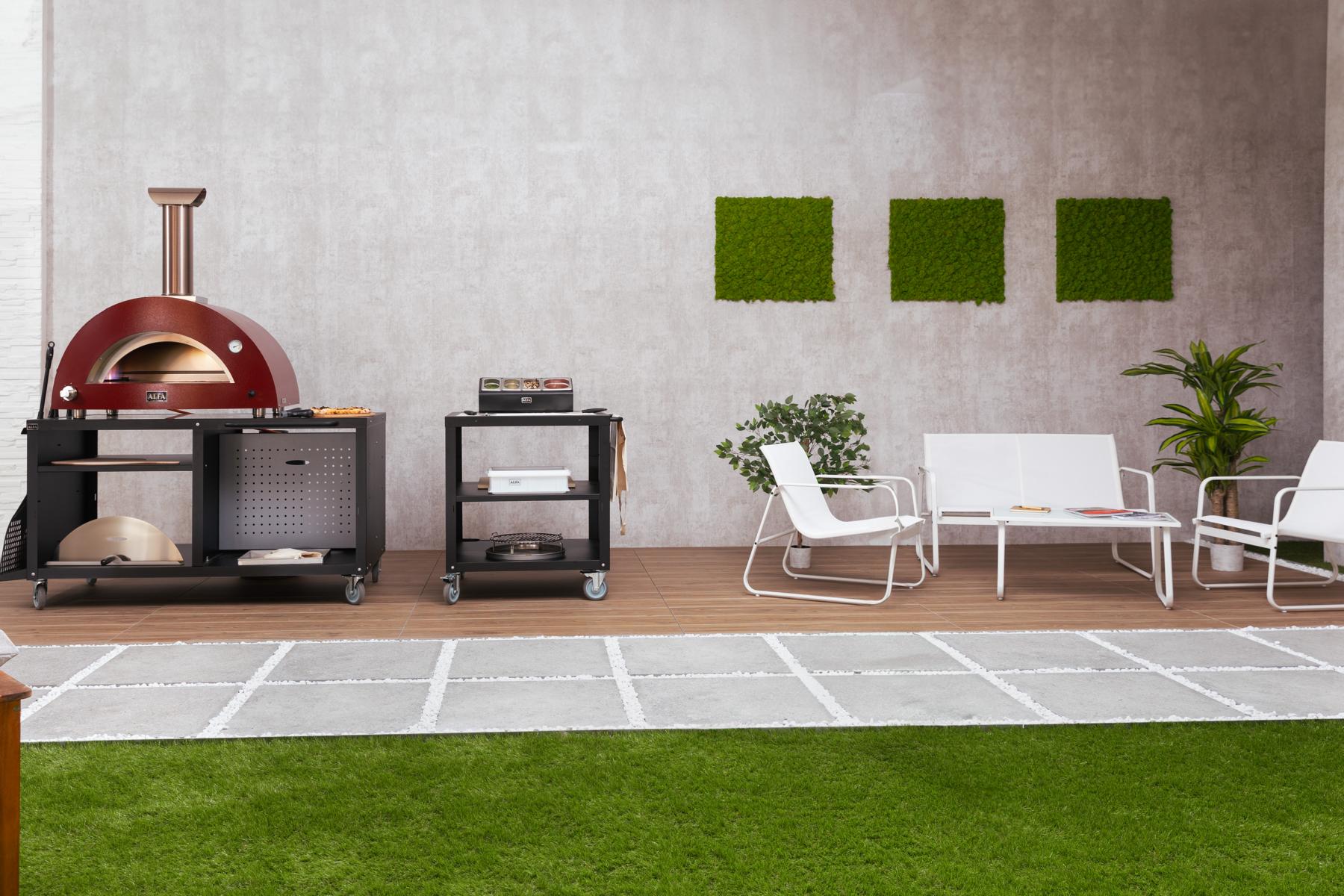 Alfa Cooking Station 160 mit Edelstahlplatte