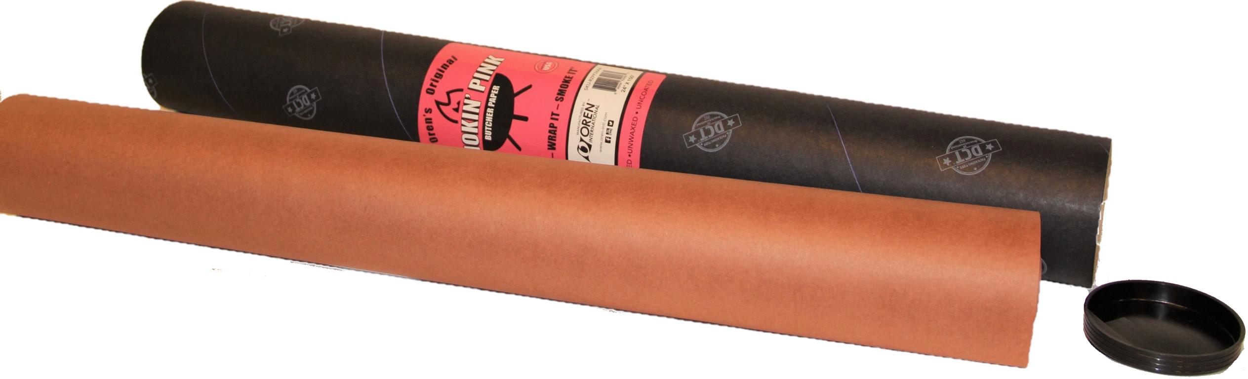 Oren Pink Butcher Paper 24" - 61 cm breit, 45,72 m lang - Metzgerpapier
