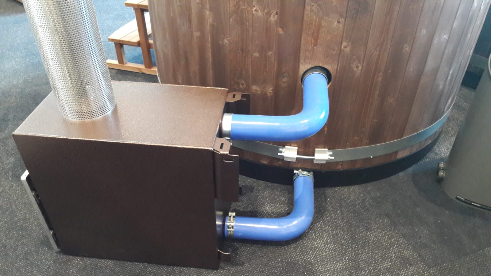 Set Anschlußwinkel für Außenofen 90°