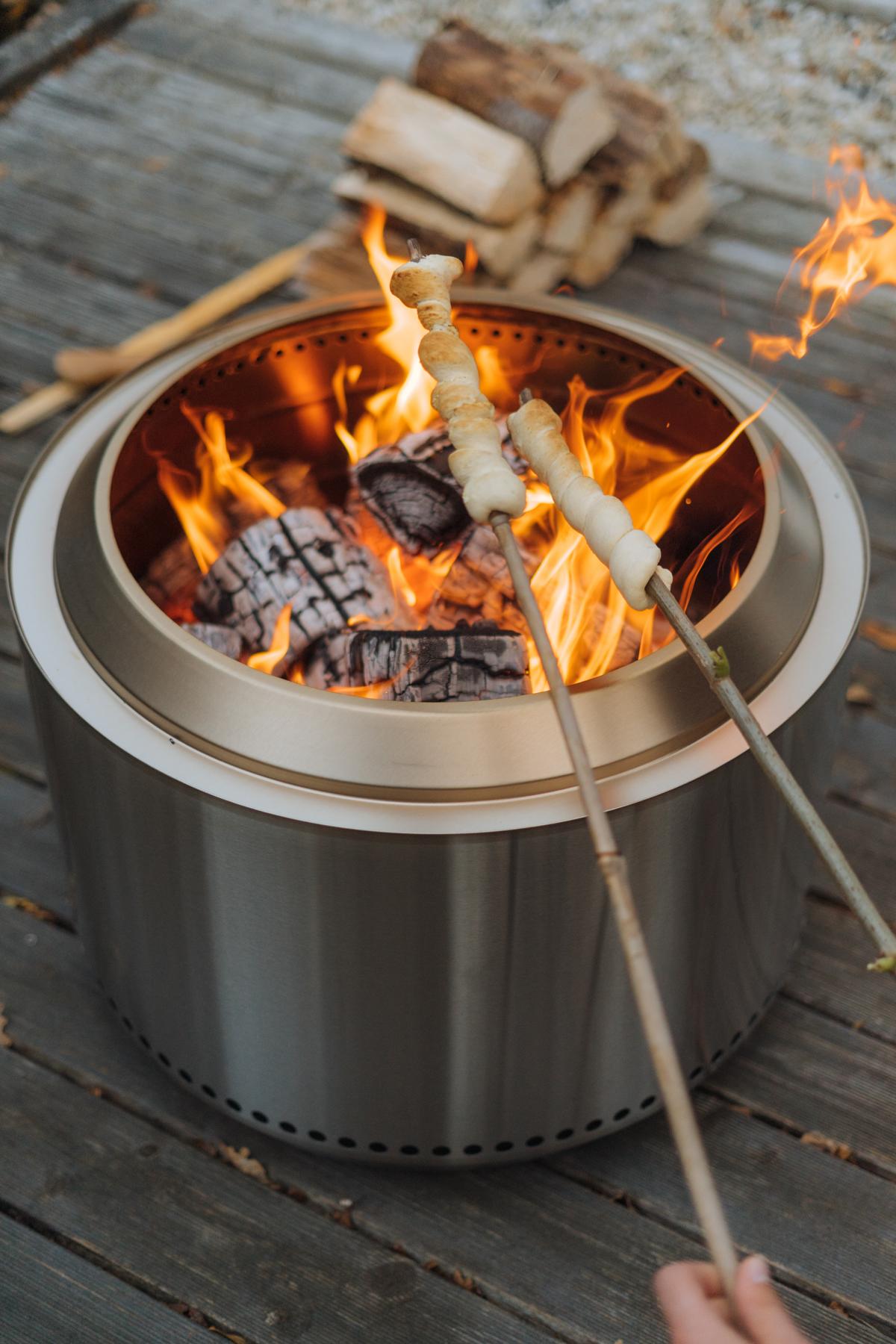 Solo Stove Fire Pit Yukon 2.0 mit Standfuß - Stainless Steel - Feuerschale - Feuerstelle - Feuertonn