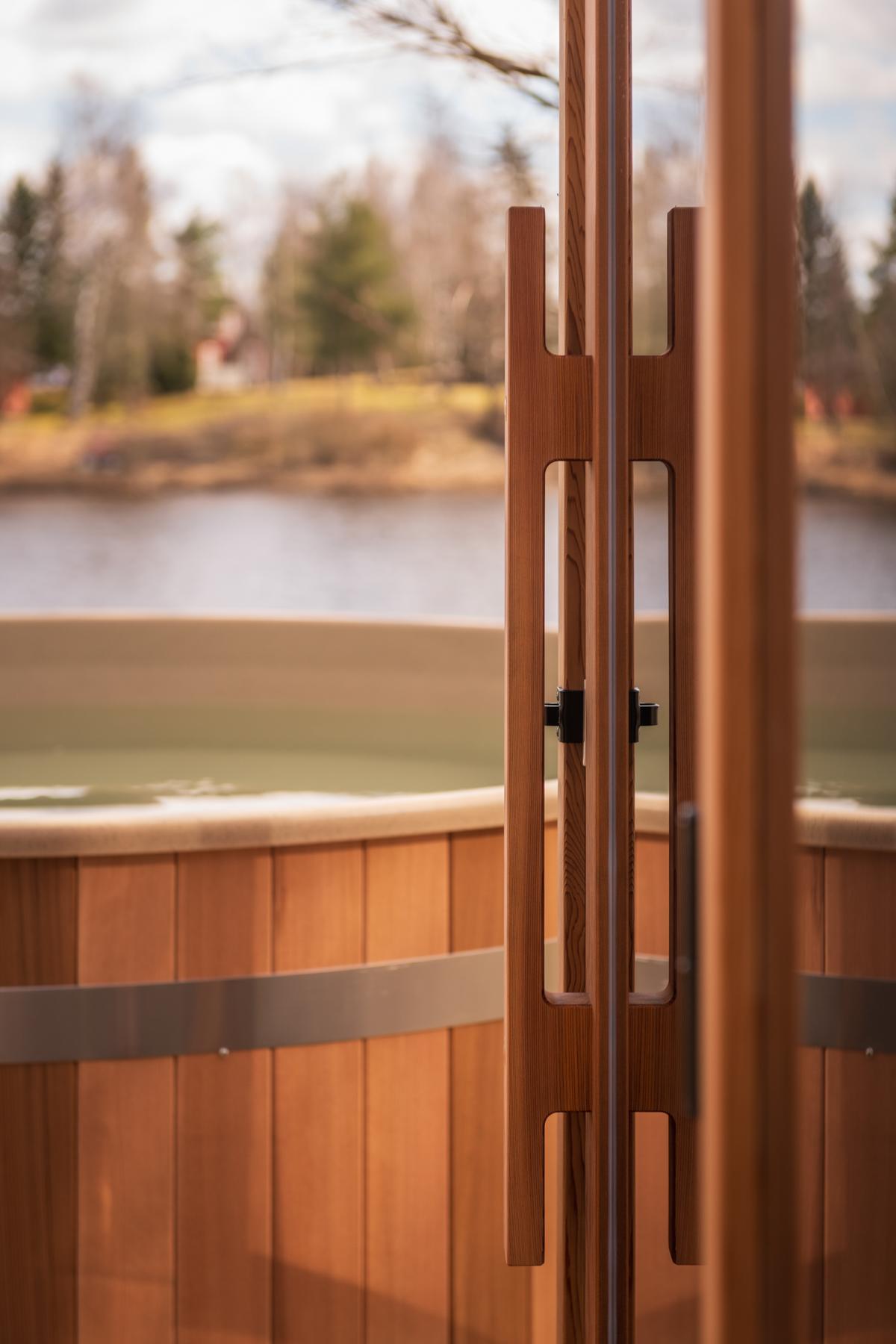 Kunststoff Badefass Family L (Ø 200 cm) Red Cedar