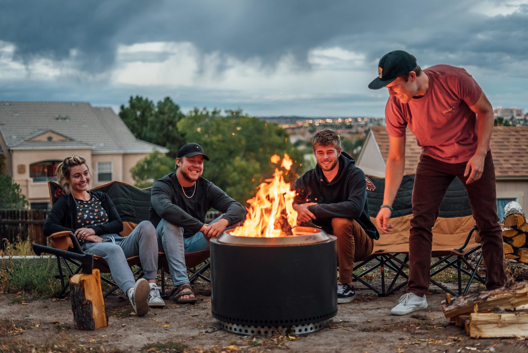 Solo Stove Fire Pit Yukon 2.0 mit Standfuß - Ash - Feuerschale - Feuerstelle - Feuertonne
