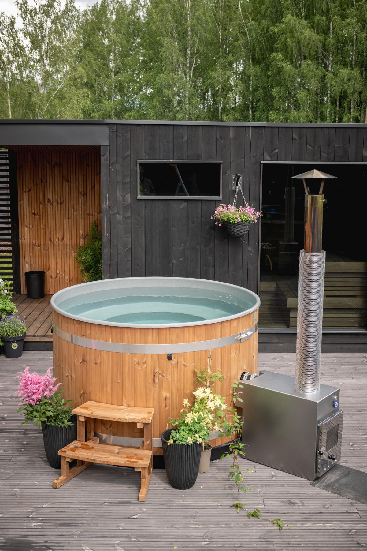 Badebottich Breezy M (Ø 170 cm) Thermoholz