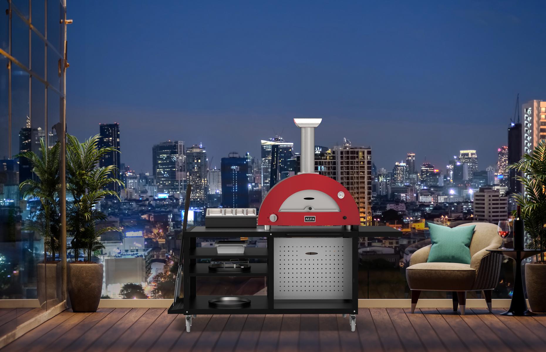 Alfa Cooking Station 160 mit Edelstahlplatte