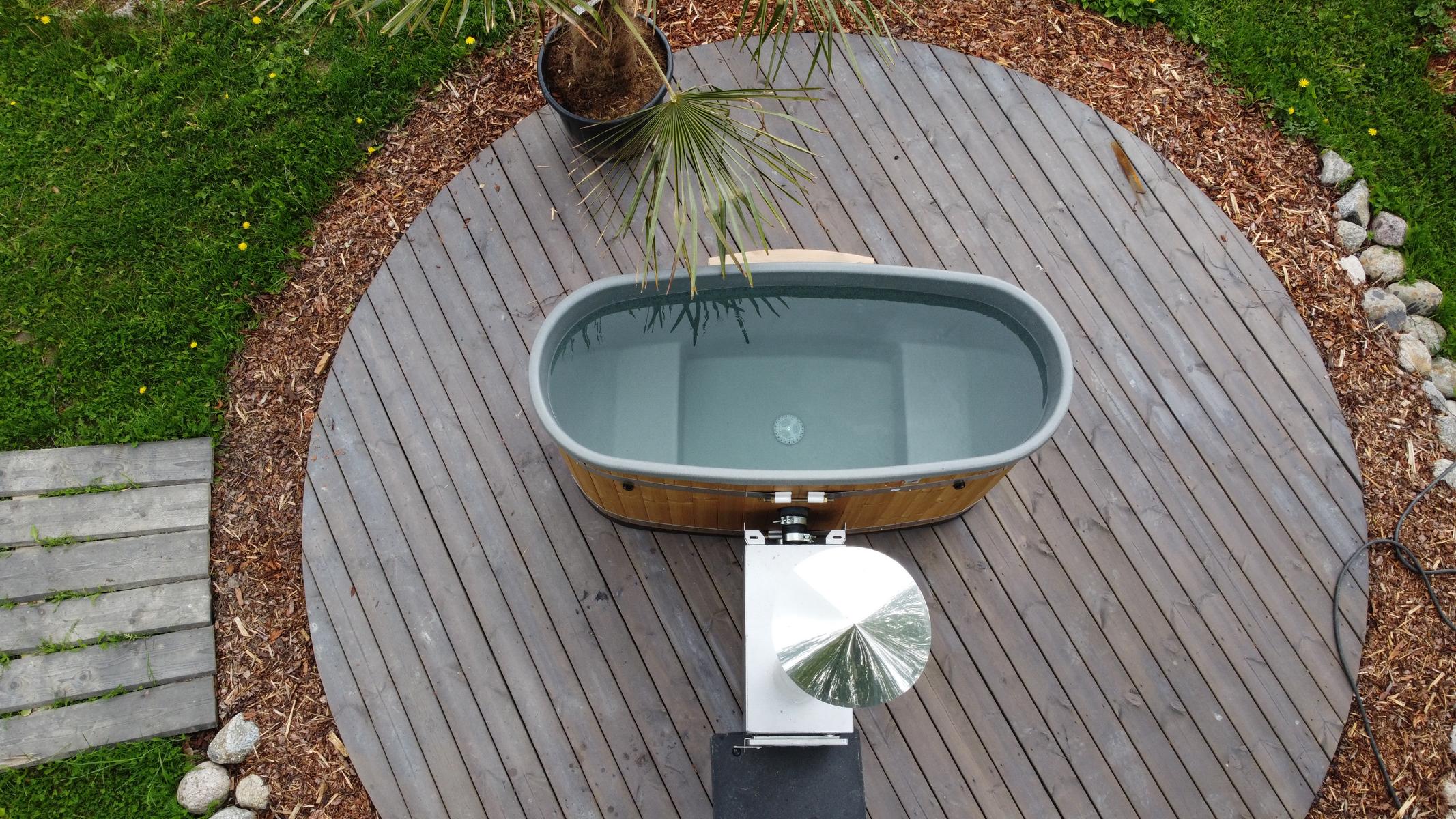 Kunststoff Badefass Tiny S Thermoholz - Aktionspaket