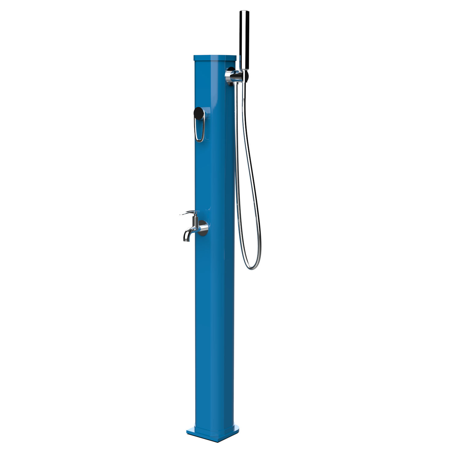 Solardusche Jolly Go Aluminium - Capriblau