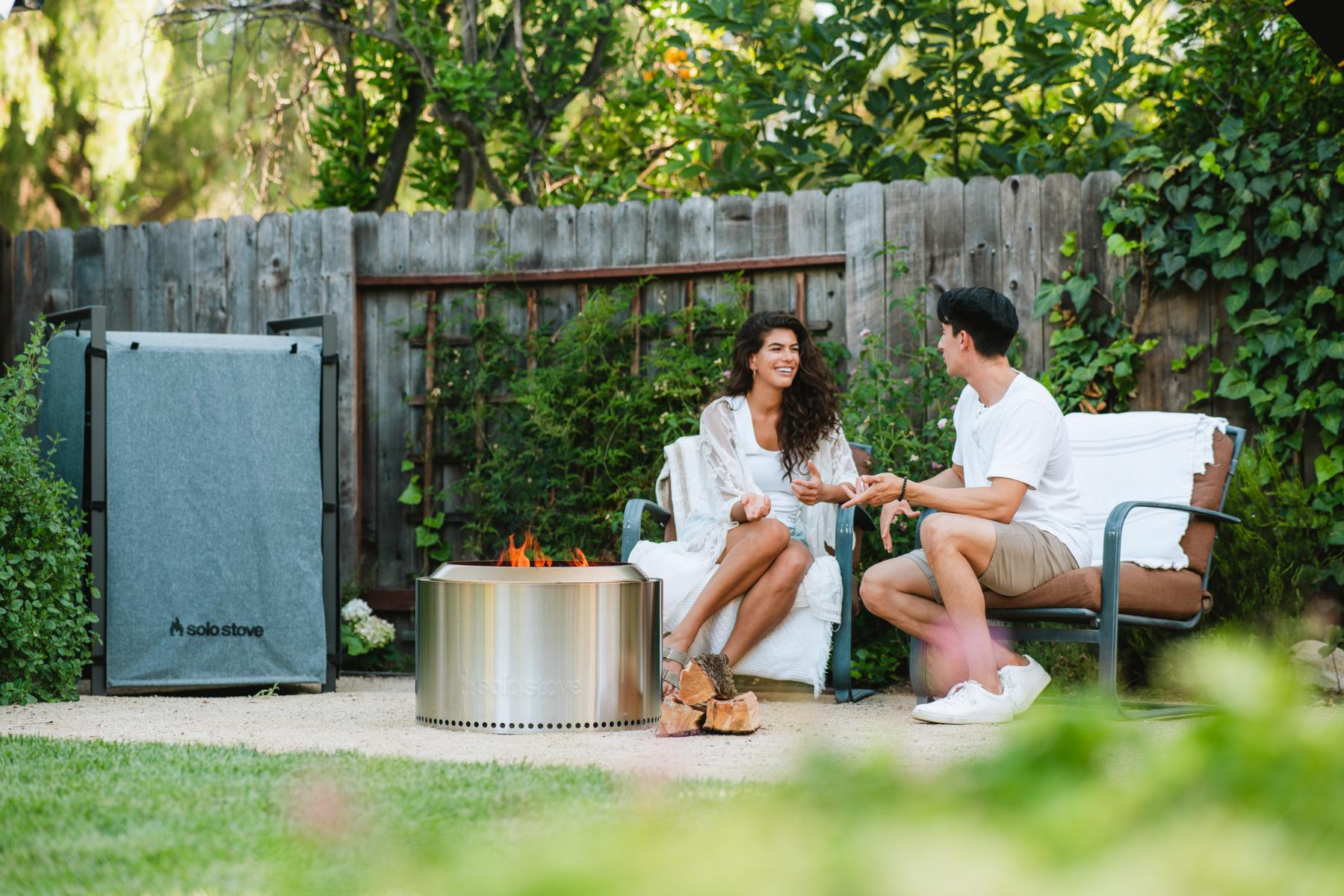 Solo Stove Fire Pit Yukon 2.0 mit Standfuß - Stainless Steel - Feuerschale - Feuerstelle - Feuertonn