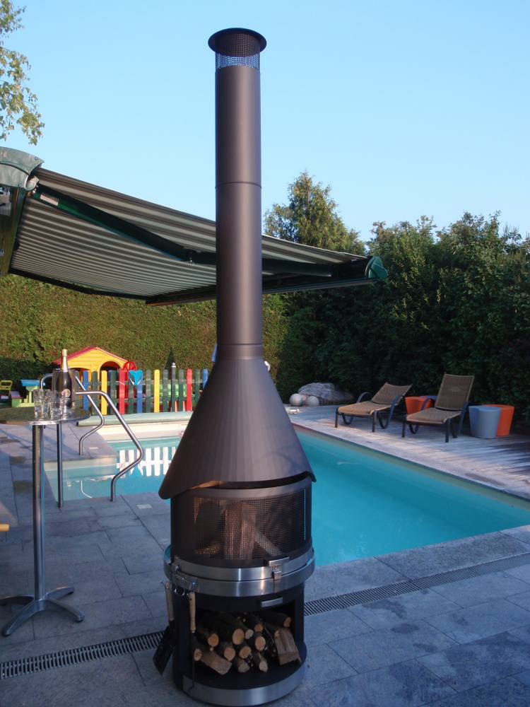 HERMAPRO 0,5 m Schornstein Verlängerung für Vario 70 - Anthrazit