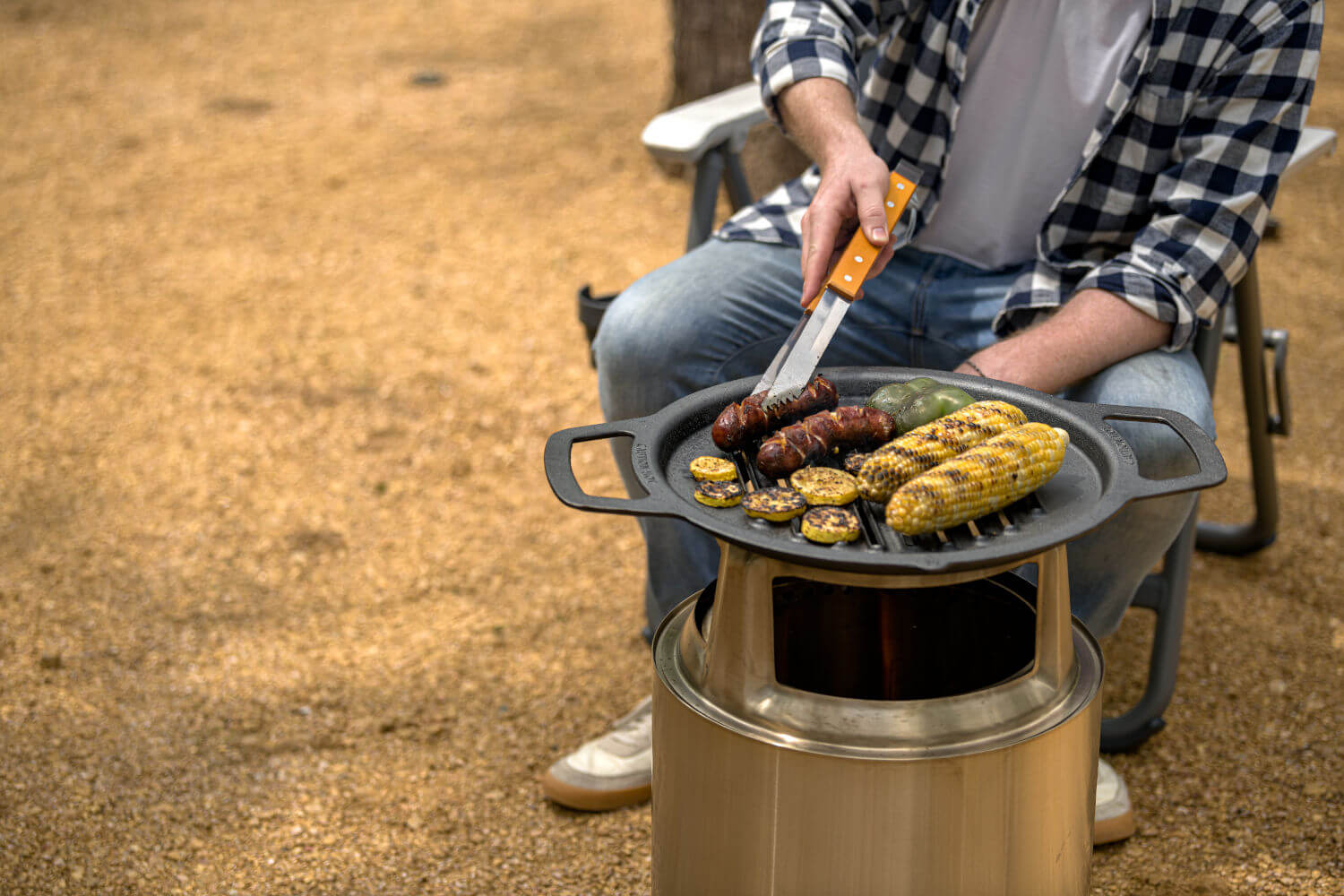 Solo Stove Gusseisen Grillrost mit Aufsatz für Ranger