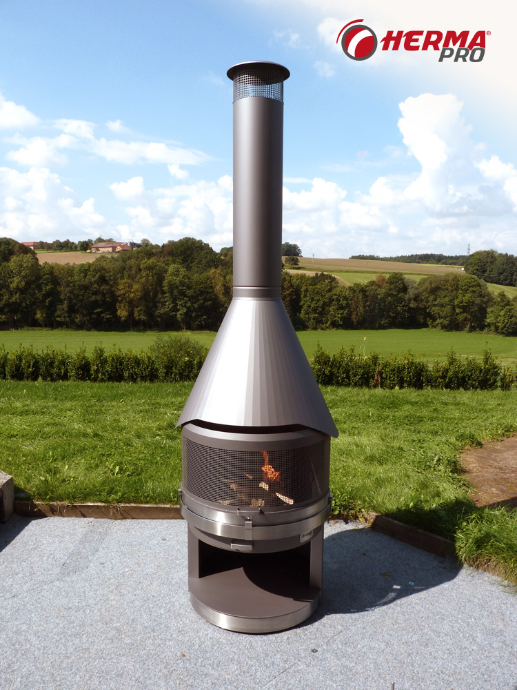 HERMAPRO Funkenflugtür für Vario 70 - Grau