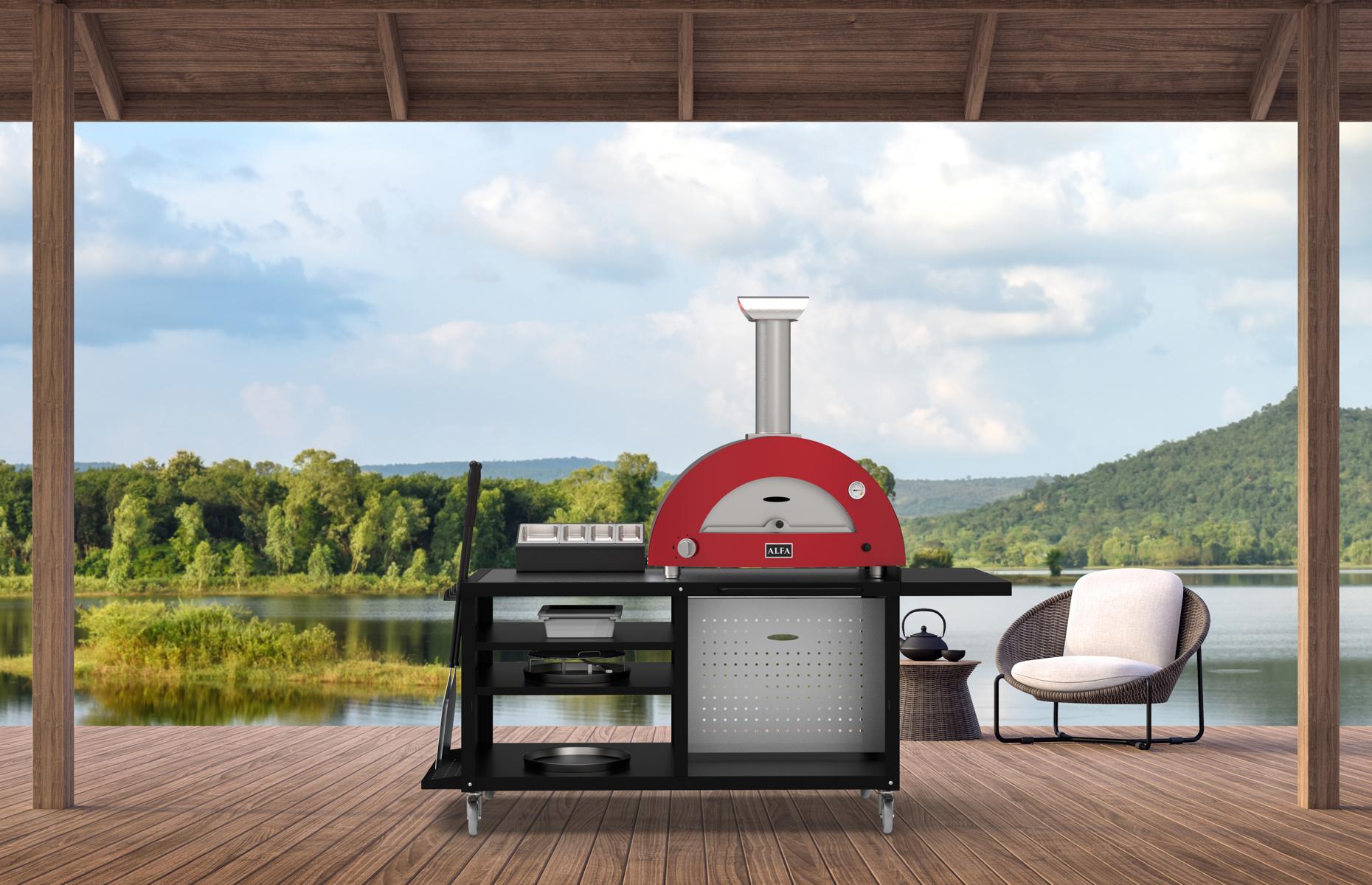 Alfa Cooking Station 160 mit Edelstahlplatte