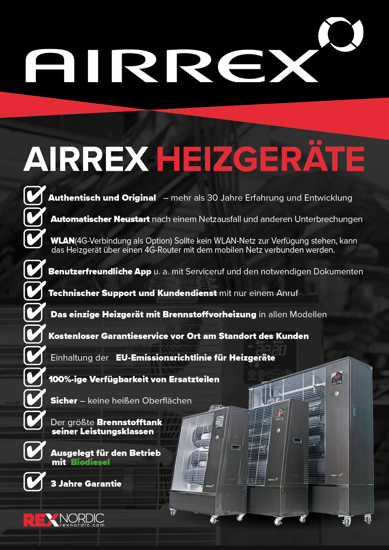 AIRREX Heizgerät AH-200i - Infrarotstrahler