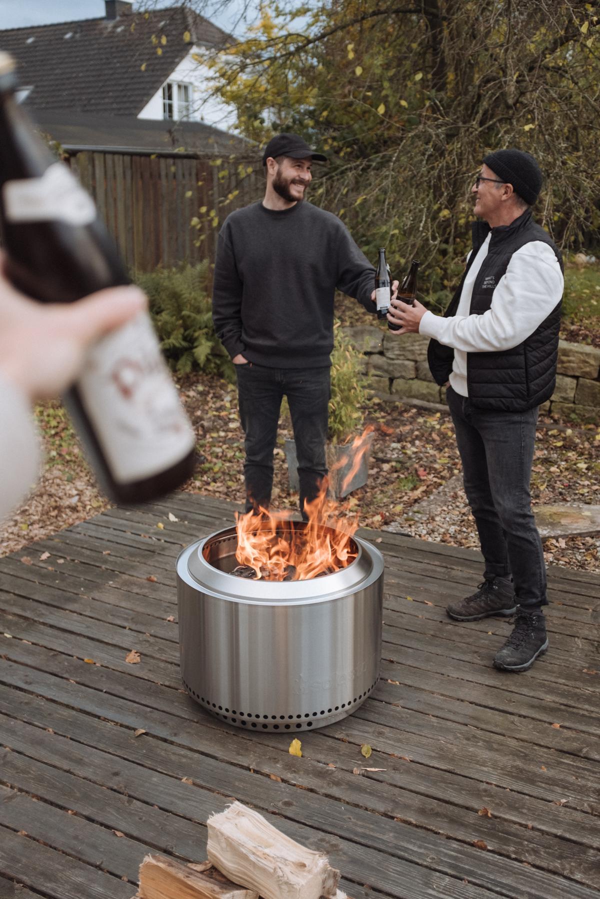 Solo Stove Fire Pit Yukon 2.0 mit Standfuß - Stainless Steel - Feuerschale - Feuerstelle - Feuertonn