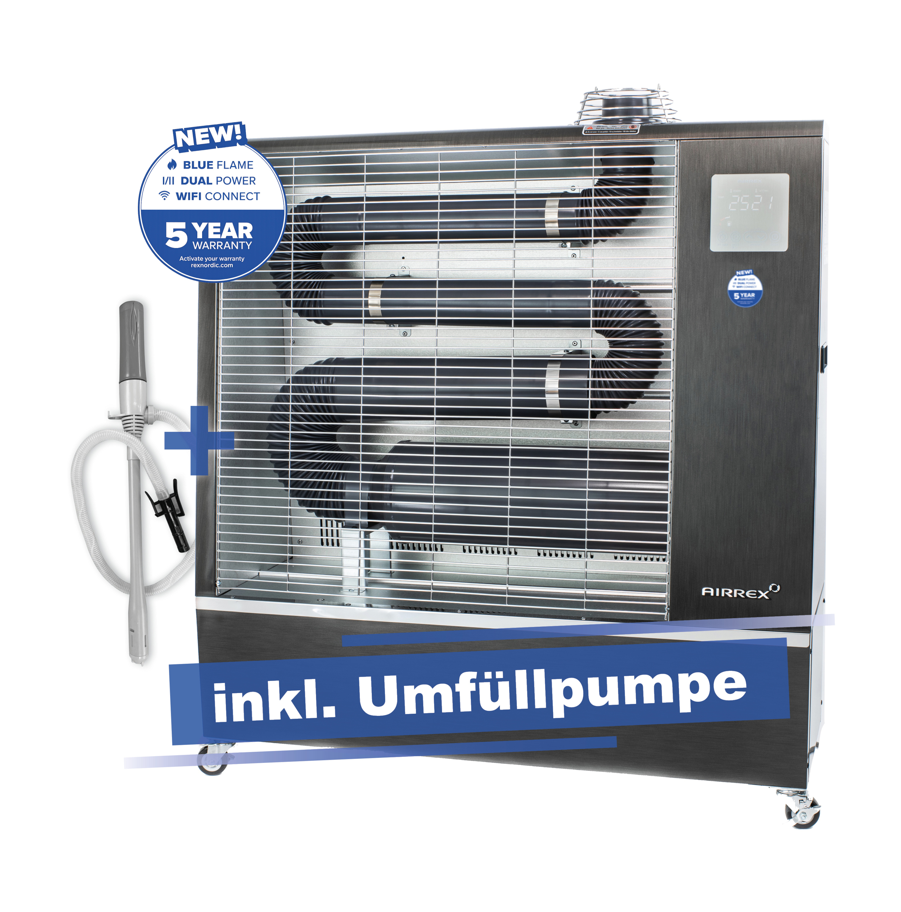 AIRREX Heizgerät AH-500i Blue Flame (WiFi) - Infrarotstrahler 11-15 kW