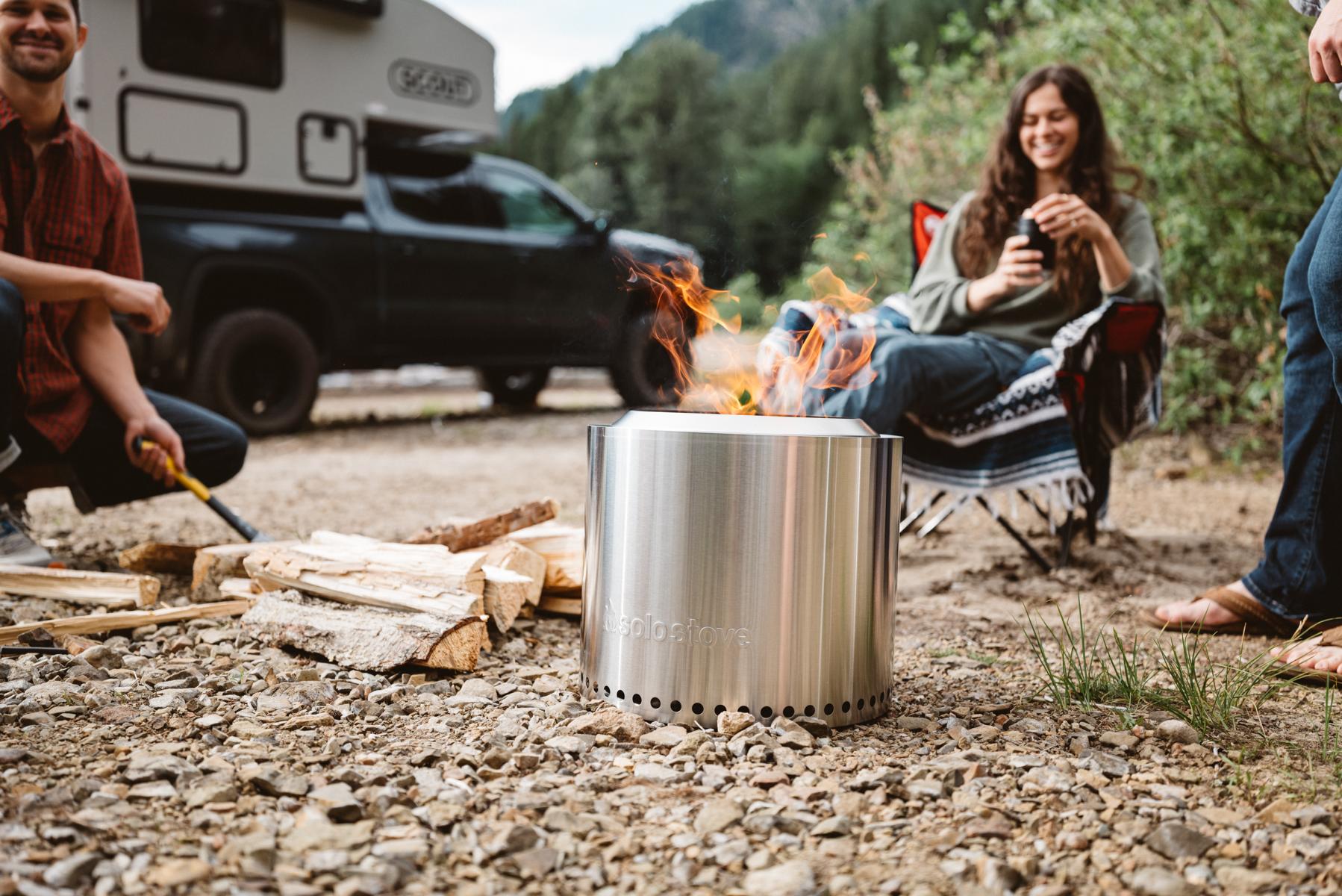 Solo Stove Fire Pit Ranger 2.0 mit Standfuß - Stainless Steel - Feuerschale - Feuerstelle