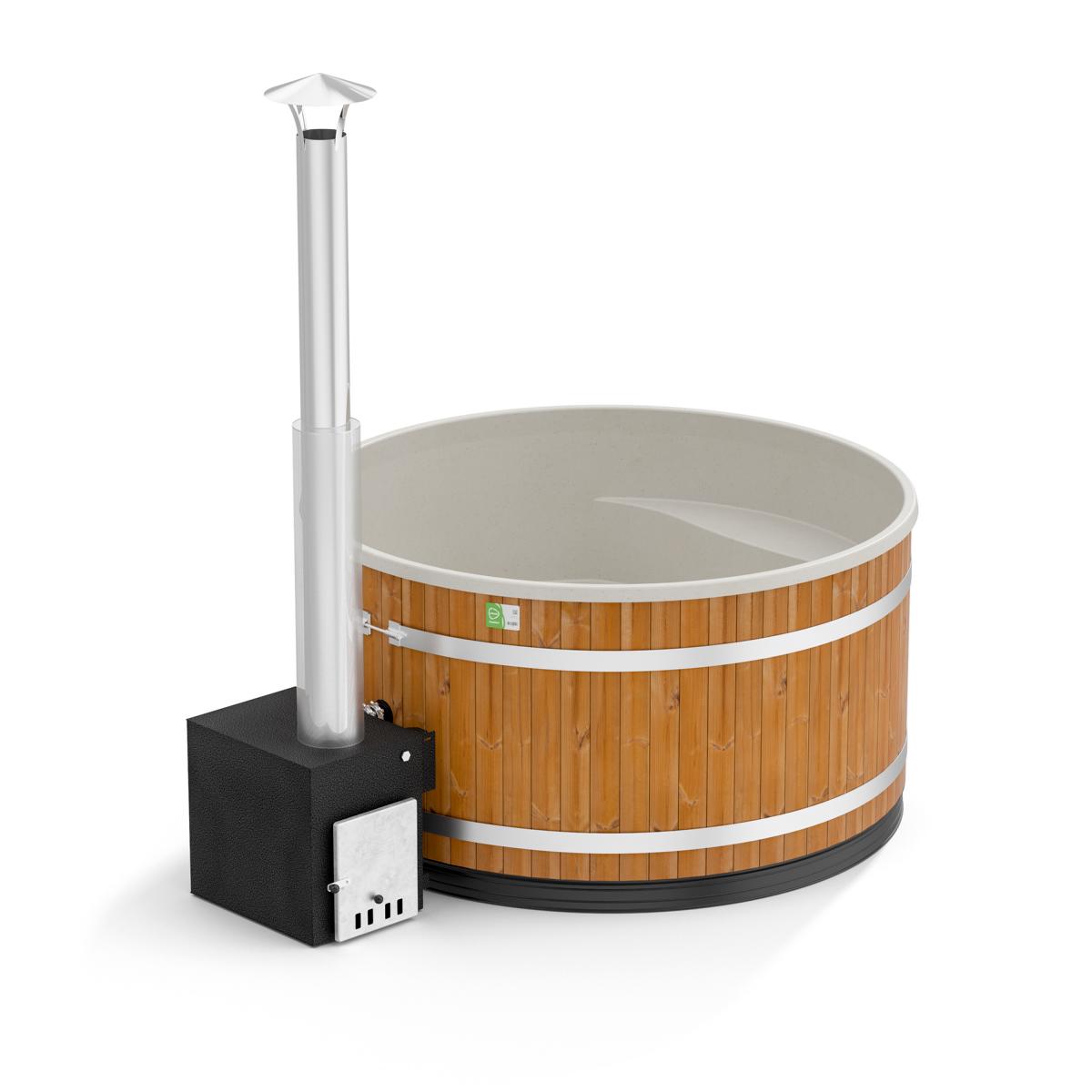 Kunststoff Badefass Family L (Ø 200 cm) Thermoholz